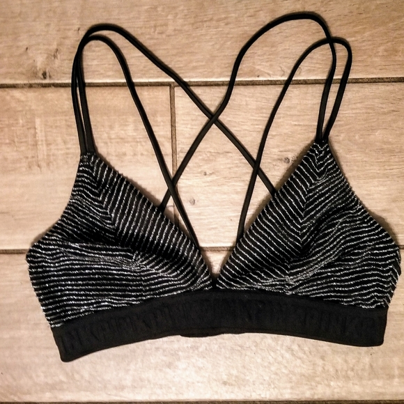 Victoria Secret PINK Stretch Criss Cross Bra Sz M - Picture 6 of 14